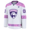 Florida Panthers Dresy Personalizované Fanatics Hockey Fights Cancer Practice 2024-25 Bílý - Pánské